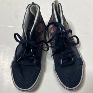 Vans Sk8-Hi Navy Blue White High Top Athletic Kids Casual Sneakers size US‎ 12
